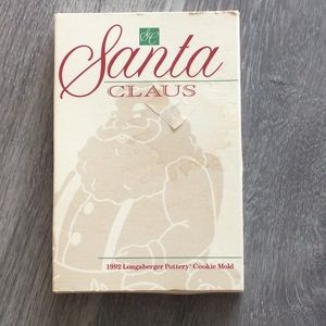 1992 Longaberger Pottery Santa Claus cookie mold